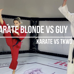 KARATE BLONDE VS GUY